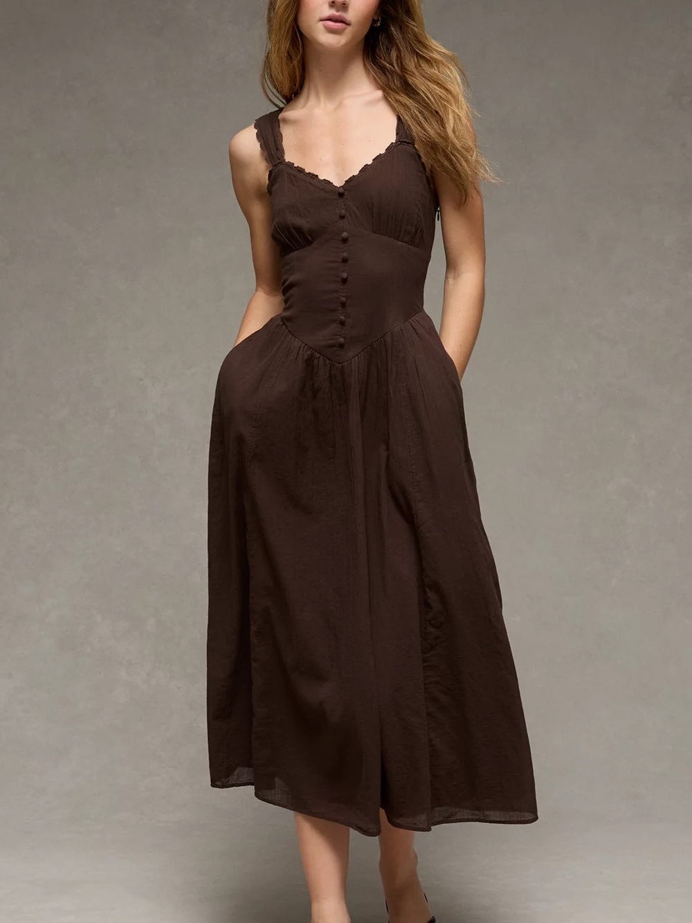 AE Sweetheart Corset Midi Dress